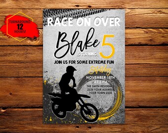 Motocross Invitation Etsy Motocross Invitation Etsy