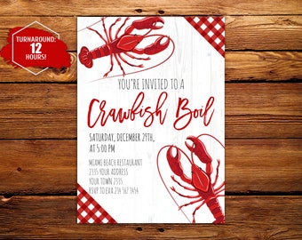 Crawfish Boil Invite Etsy