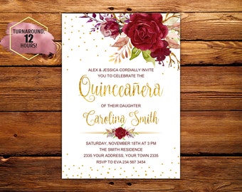 quinceanera invites etsy