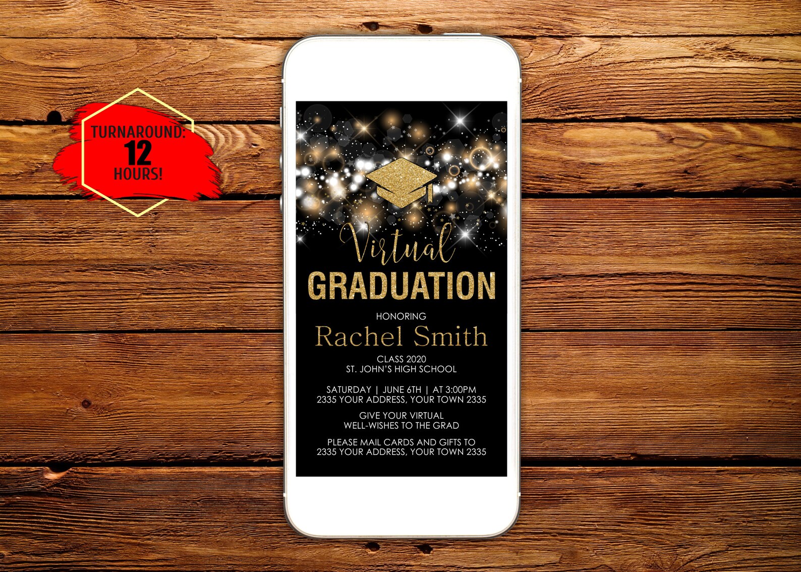 Virtual Graduation Party Invitation. Online Social Hangout Etsy