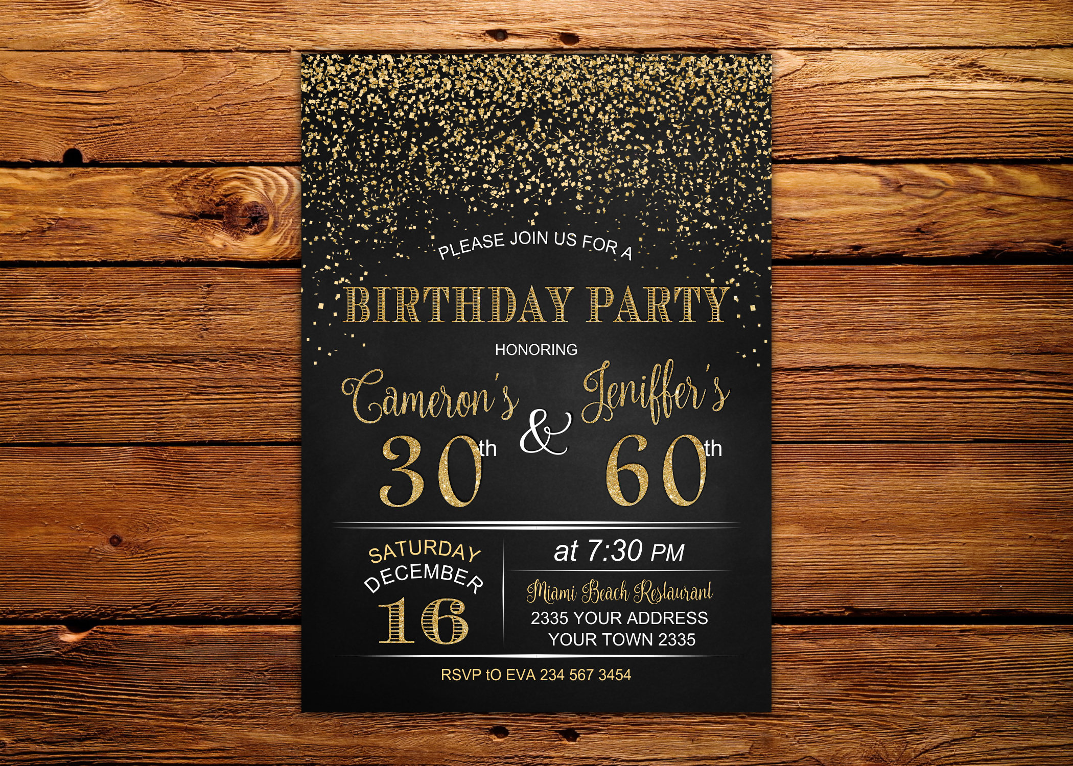 Adult Joint Birthday Invitation. Joint Birthday Party Etsy