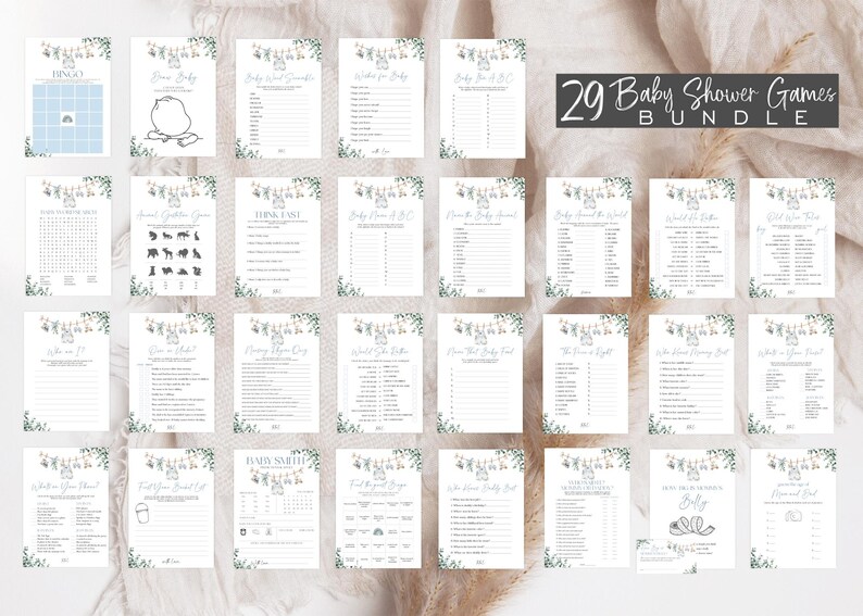 Editable Boy Baby Shower Games Bundle. A Sweet Baby Boy is on His Way ...