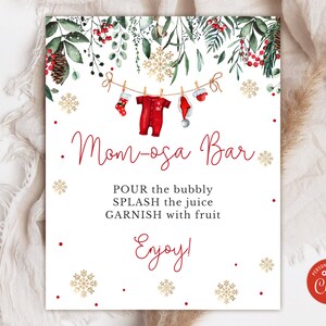 Prestige Mimosa Bar Supplies Kit - Brunch Decorations w/Mimosa Bar Sign, Bubbly Banner, Boho Bridal Shower Decorations Rose Gold, Rustic Baby Shower