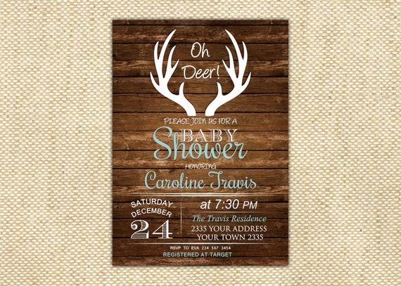 Oh Deer Baby Shower Invitation Deer Baby Shower Invitation Etsy
