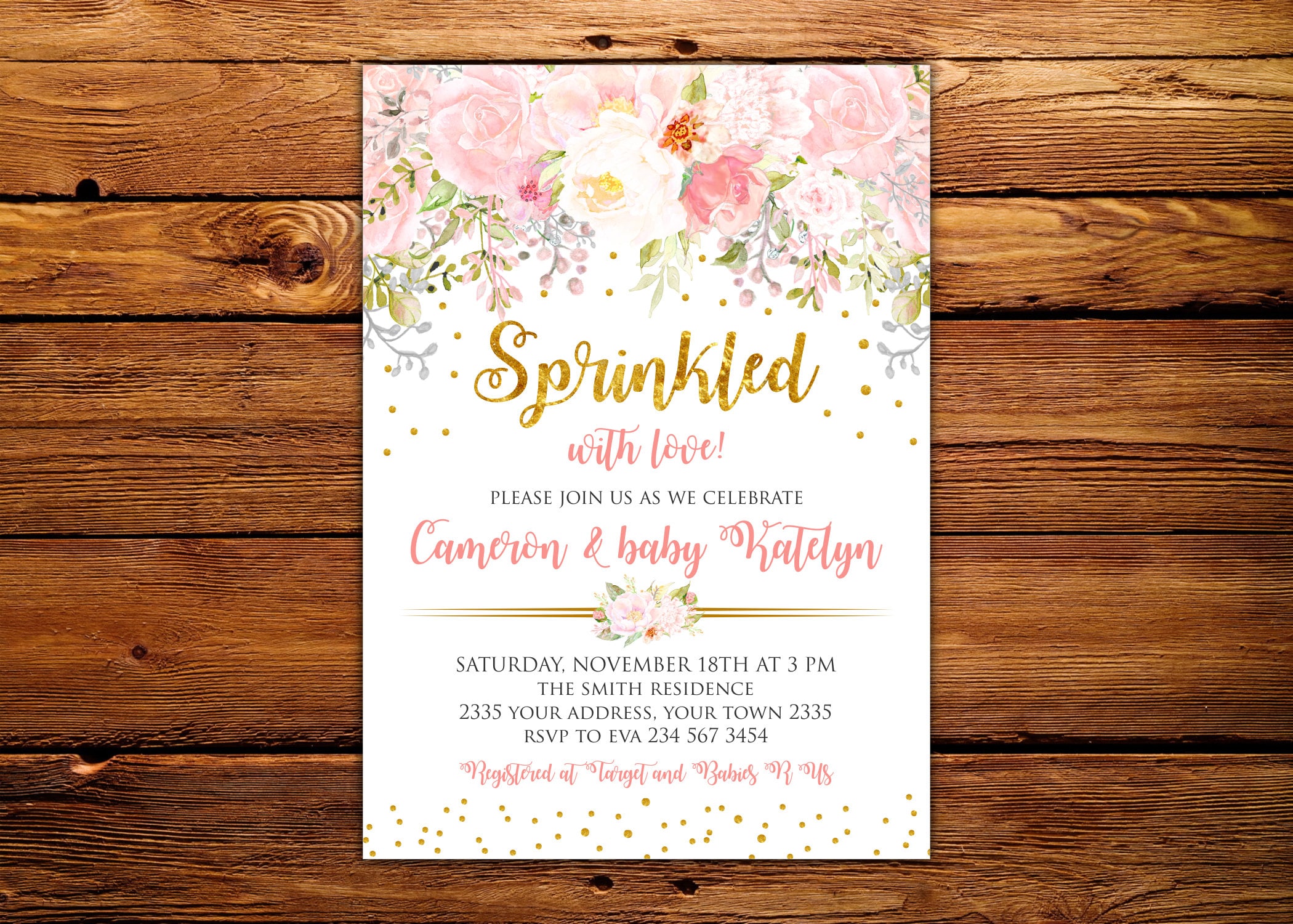 Baby Sprinkle Invitation Girl. Baby Sprinkle Invitation. Etsy