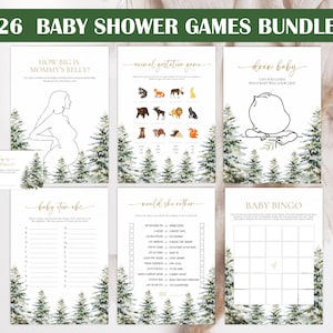 Baby It&#39;s Cold Outside Baby Shower Game Pack. Editable Christmas Baby Shower Games Bundle. Winter Wonderland Gender Neutral BabyShower Games