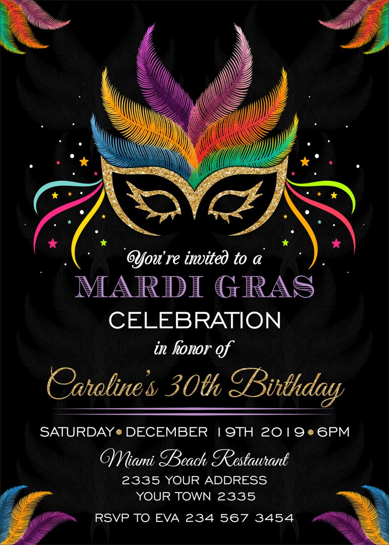 mardi gras theme engagement party