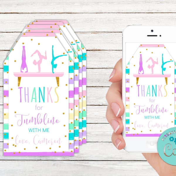 Editable Gymnastics Birthday Favor Tag. Gymnastics Party Favor Tags. Birthday Favor Tags. Thank You Tags. Birthday Party Favors. Favor Tags.