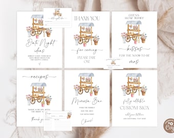 Editable She's Off The Market Bridal Shower Signs Bundle. Farmers Market Flower Shop Bridal Shower Signs. She's Fresh Off The Flower Market.