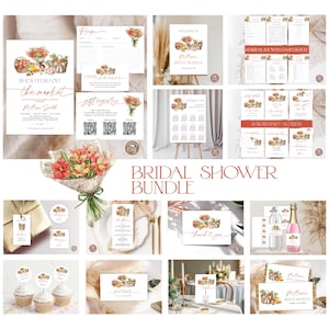 Editable She&#39;s Fresh Off The Market Bridal Shower Bundle. Farmers Market Bridal Shower Set. Rustic Bridal Shower. She&#39;s Off The Market.