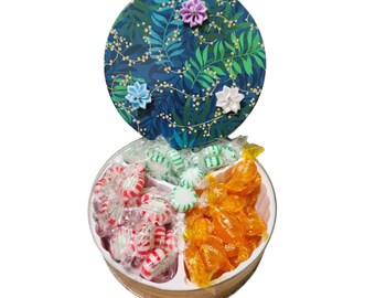 Leaves and Flowers Tin