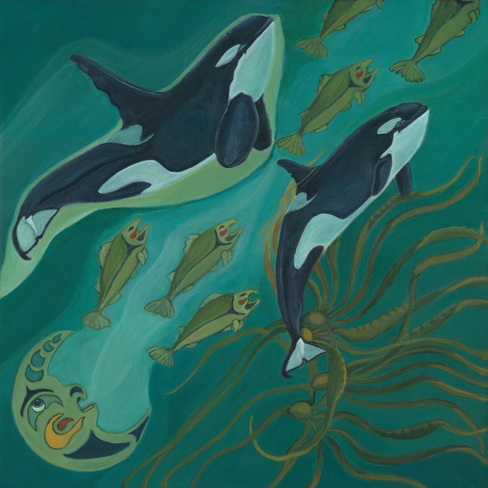 Killer Whale Art Prints commemoration of Southern Resident Orcas J1  Ruffles & J2granny  Includes Orca Donation - Etsy