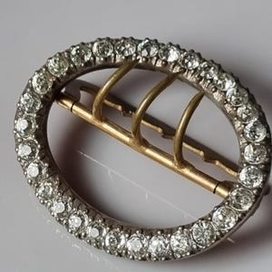Antique Georgian Exquisite Paste, Sterling Silver and Pinchbeck? Buckle - Superb Piece 29g