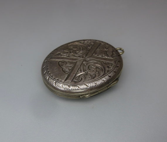 Antique Sterling Silver Victorian Heavily Etched … - image 2