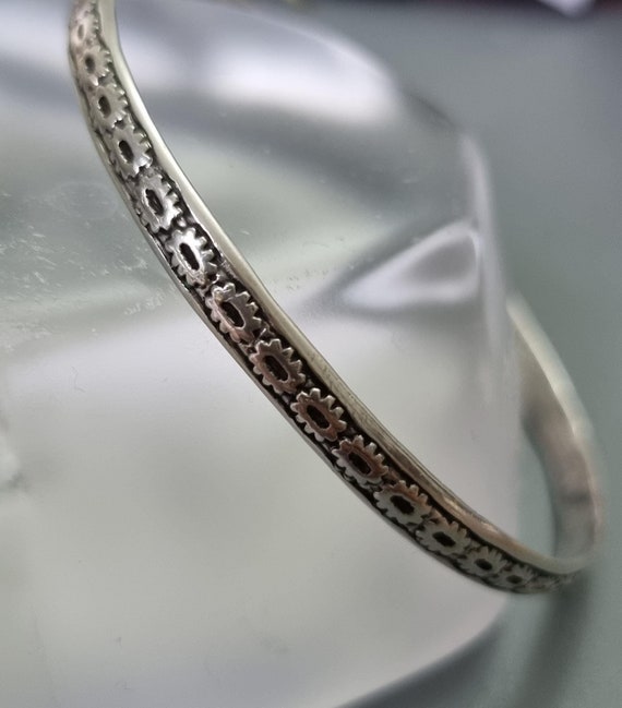 Antique Solid Sterling Silver Patterned Beautiful… - image 2