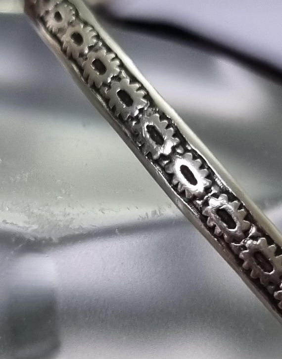 Antique Solid Sterling Silver Patterned Beautiful… - image 1