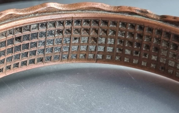 Exceptional Unique Heavy Solid Copper Bangle with… - image 6