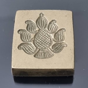 Bronze jewellery lotus flower mould/mold jewellery making tool Indian bronze die cast stamp hand engraved 49.9g