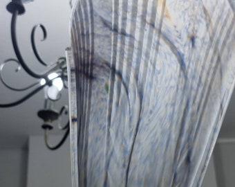 Juego de 4 pantallas de apliques de vidrio escoria Millefiore estilo ART DECO de los años 20, 4 pantallas de lámpara con efecto moteado Millefiore.