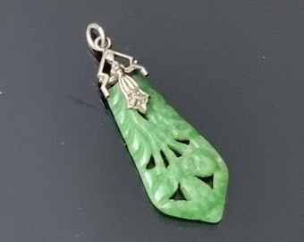 彫刻された中国の翡翠透かし細工の破片 - Etsy 日本
