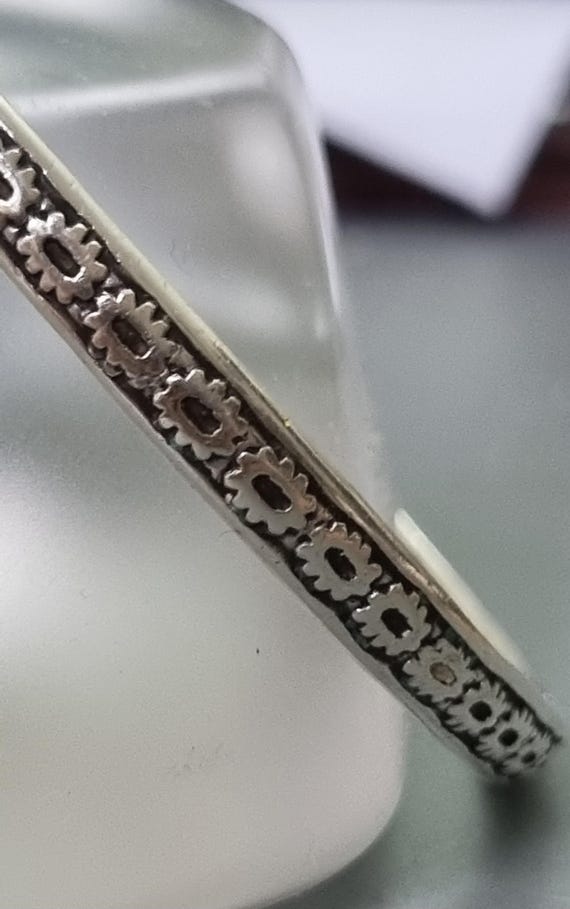 Antique Solid Sterling Silver Patterned Beautiful… - image 3