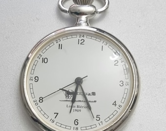 Heritage Collection Pocket Watch 'Louis Bleriot' from Flight Pioneers Collection - Aviation Interest