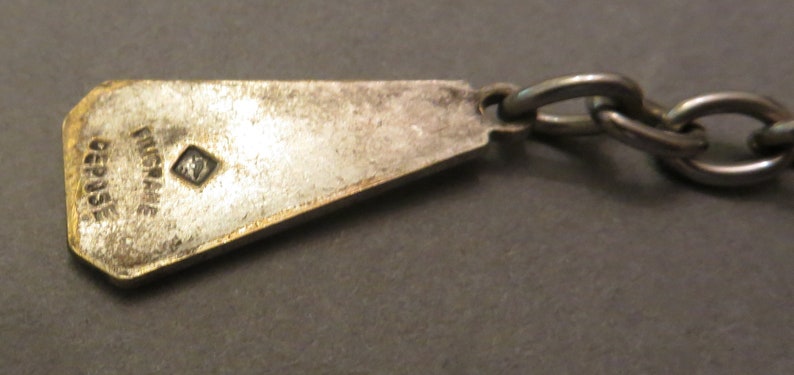 Antique FRENCH /'DEPOSE/' stamped souvenir links bracelet with Eiffel Tower fob landmarks Arc d/'triomphe,