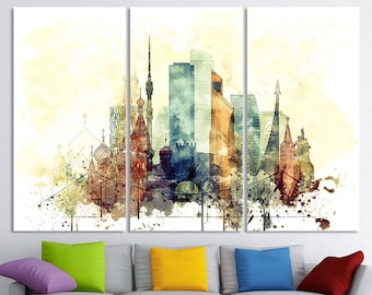 RUSSIA MOSCOW 3D Window View Canvas Wall Art W260 MATAGA UNFRAMED-ROLLED