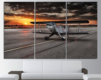 Flugzeug Leinwand Kunst Etsy