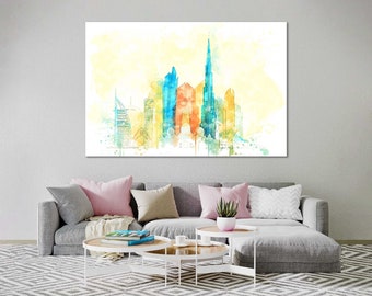 Office Wall Art Dubai Canvas Set Ready to Hang