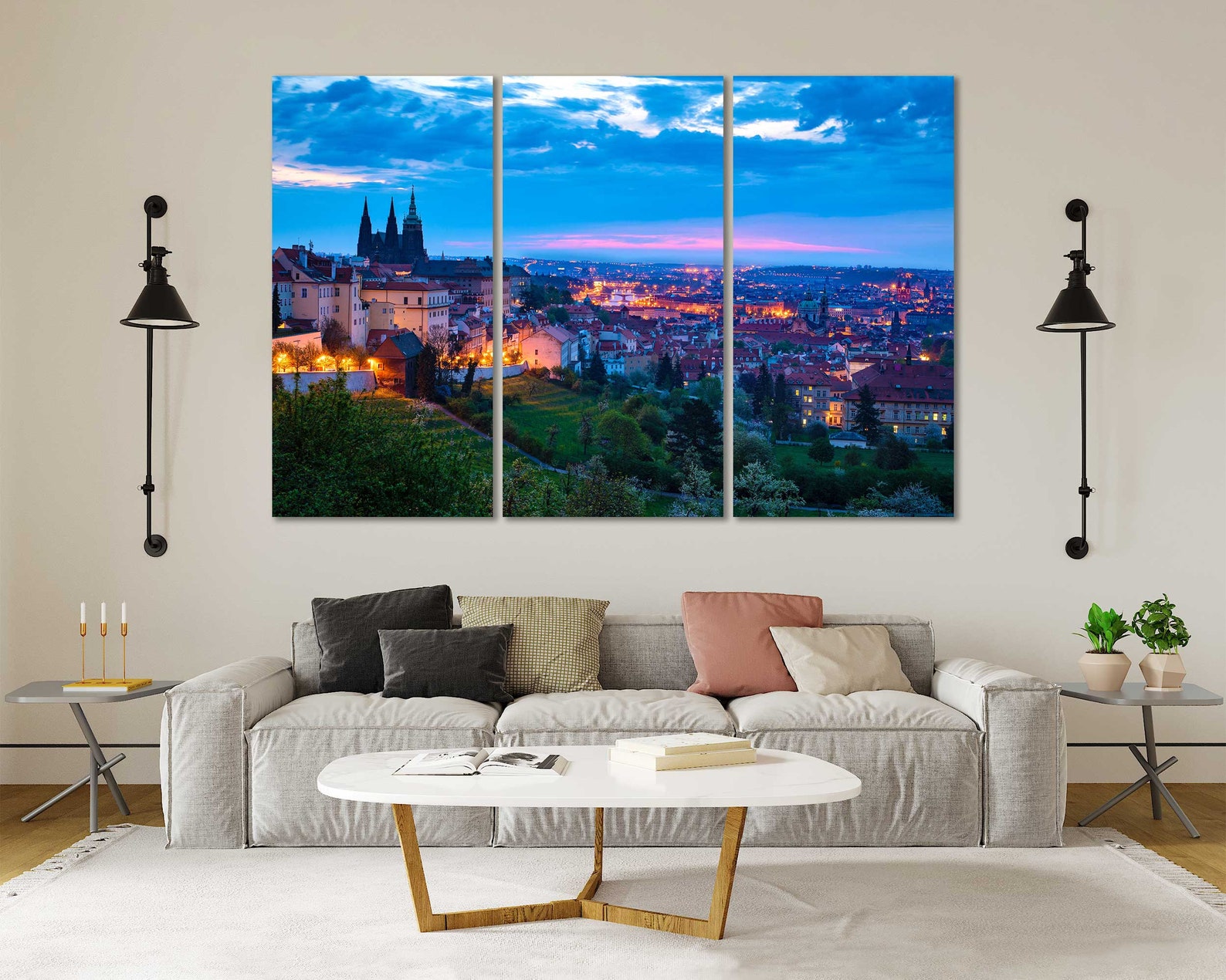Prague Large Canvas Print Wall Art Prague Wall Art Czech Etsy
