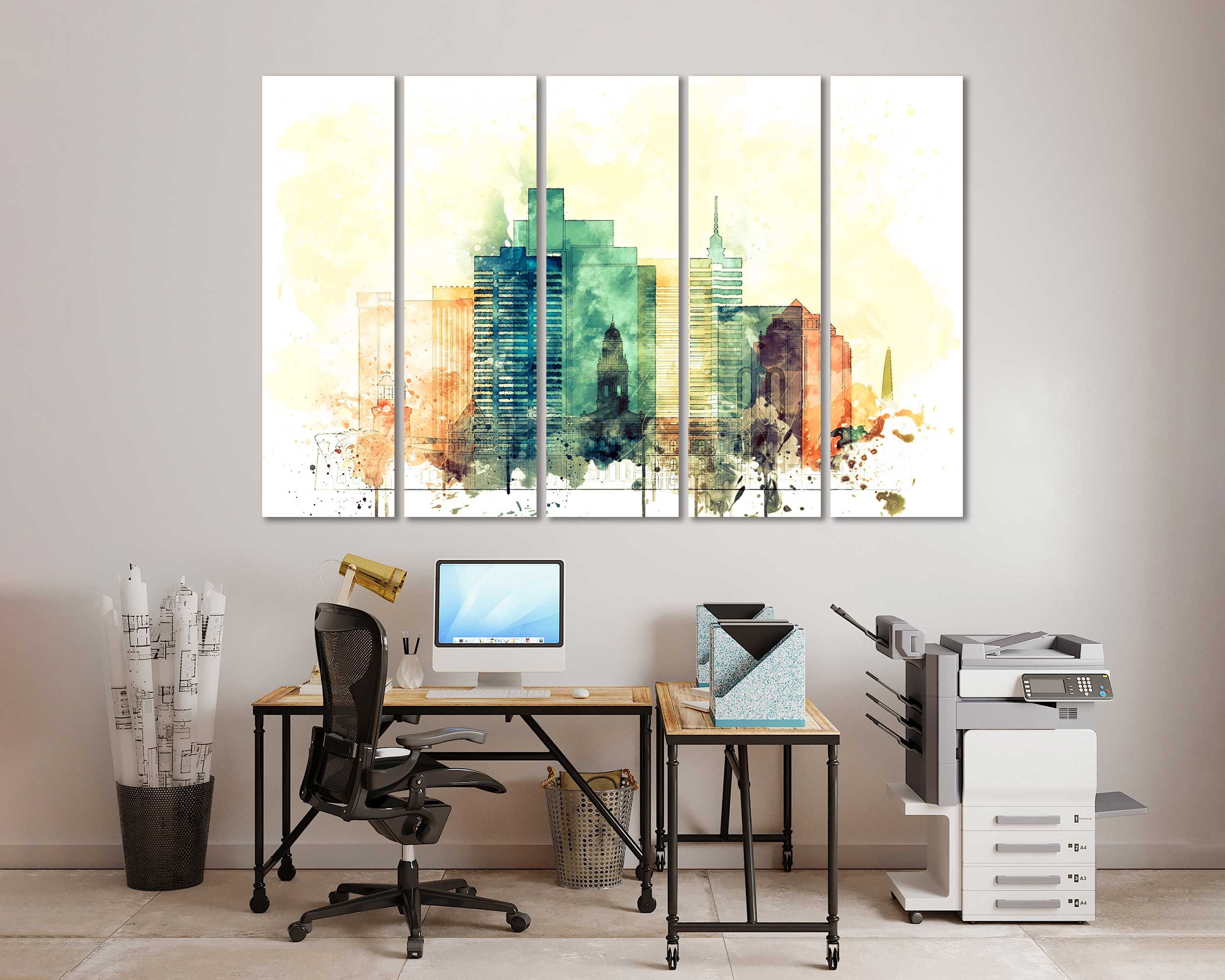 Cape Town Framed Watercolor Canvas Prints Wall Art Cape Town Etsy