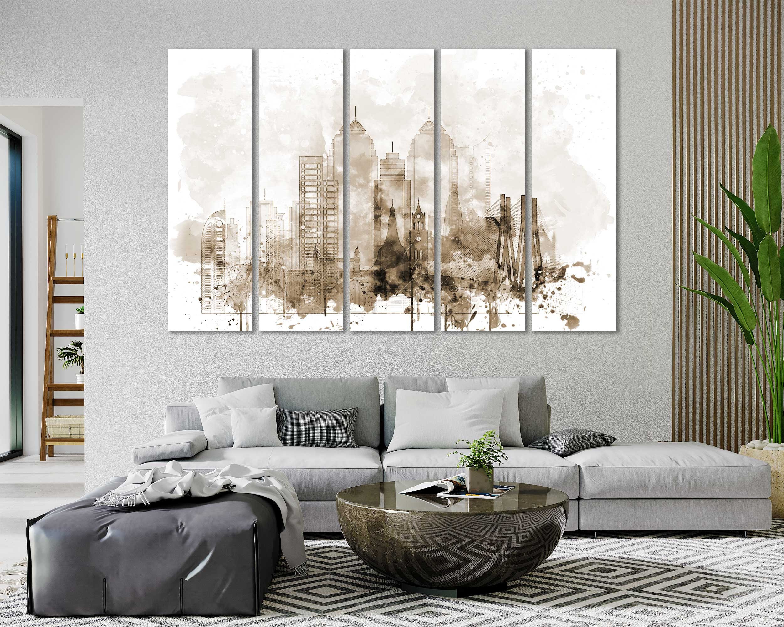 Mumbai Large Wall Art Sale Mumbai Wall Painting Decor Mumbai Etsy