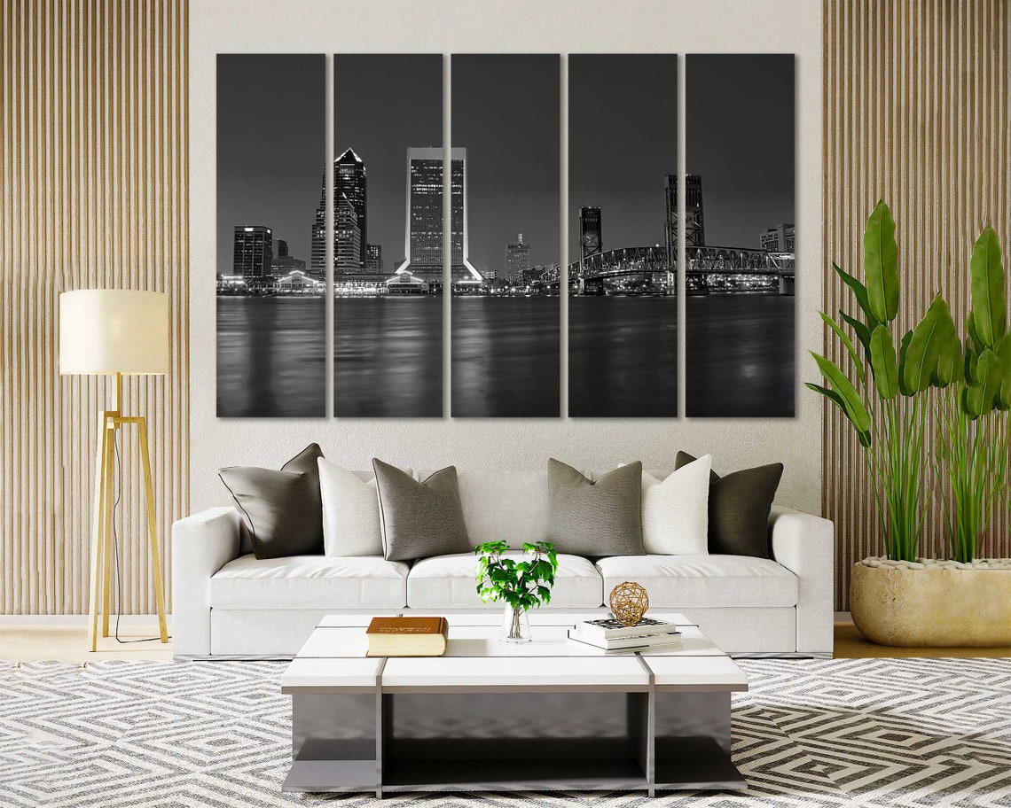 Jacksonville Large Wall Art Sets Jacksonville Florida Wall Etsy
