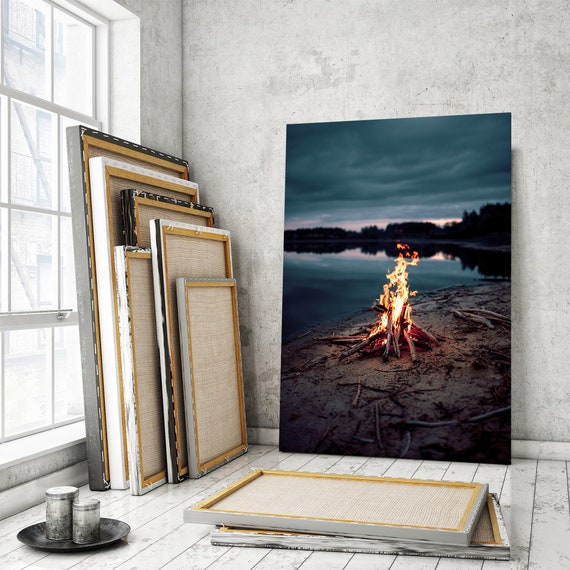 Bonfire pictures for living room walls