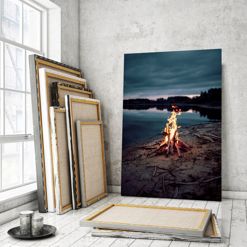 Bonfire pictures for living room walls