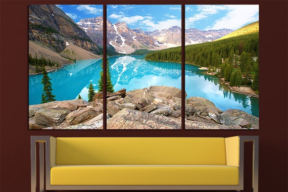Moraine Lake Large Canvas Wall Art Print Image 0