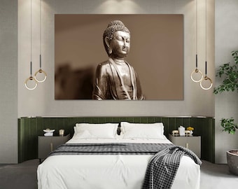 Buddha Canvas Print Wall Art, Ready to Hang Multi Panel Set for Home Decor
