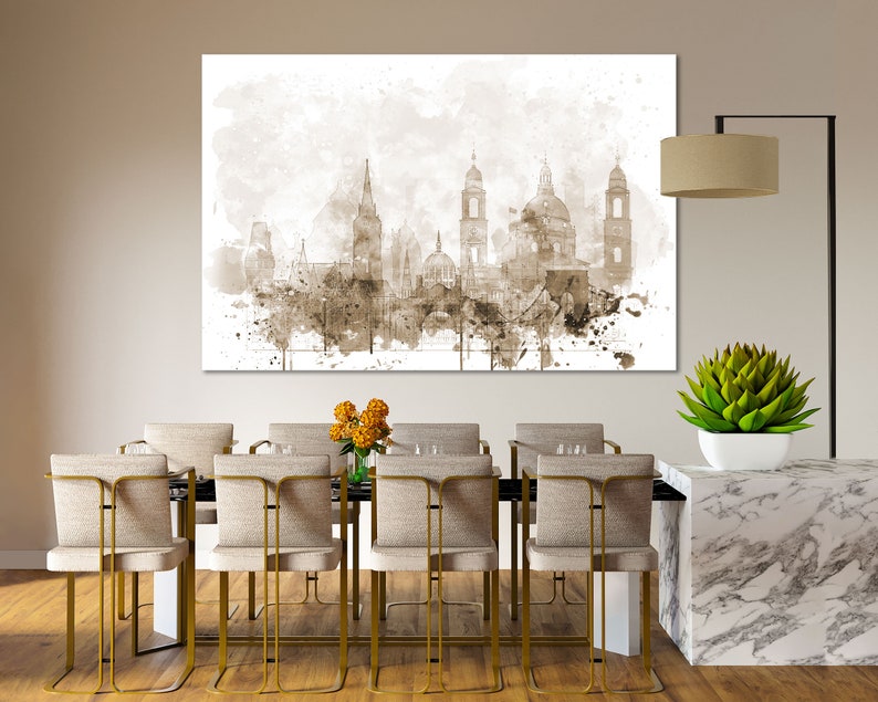 Budapest Watercolor Canvas Prints Wall Art Budapest Artwork Living Room Wall Art Budapest Bedroom Wall Art Sale Modern Style Canvas Set image 6