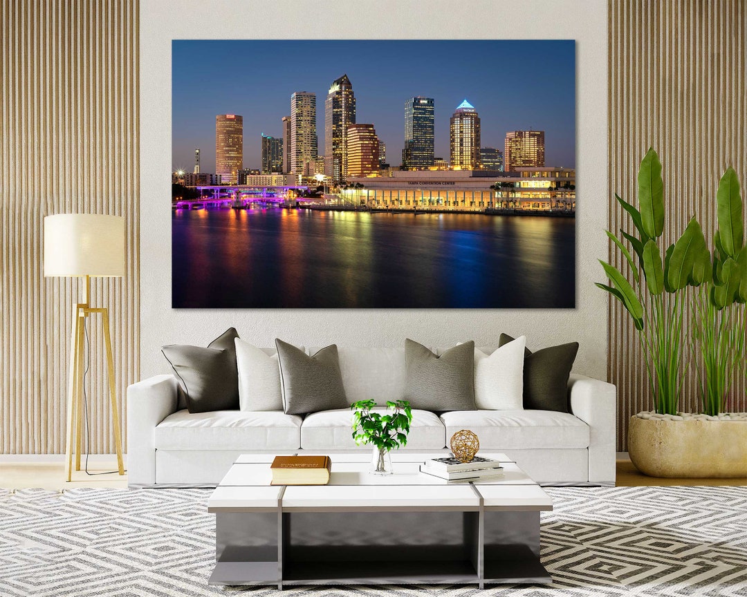 Canvas Set of Tampa, Florida Wall Decor Paintings, Tampa Print Canvas