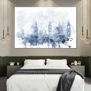 Budapest Watercolor Canvas Prints Wall Art Budapest Artwork Living Room Wall Art Budapest Bedroom Wall Art Sale Modern Style Canvas Set image 7