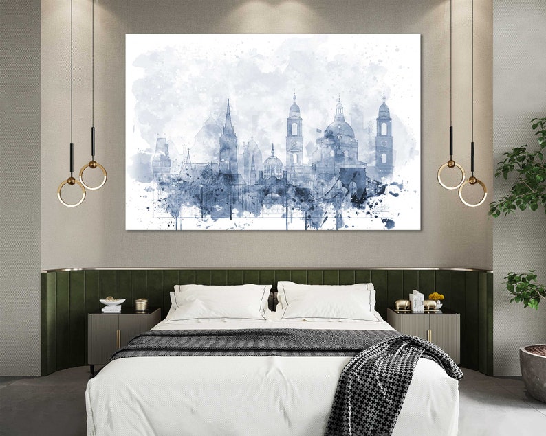 Budapest Watercolor Canvas Prints Wall Art Budapest Artwork Living Room Wall Art Budapest Bedroom Wall Art Sale Modern Style Canvas Set image 7