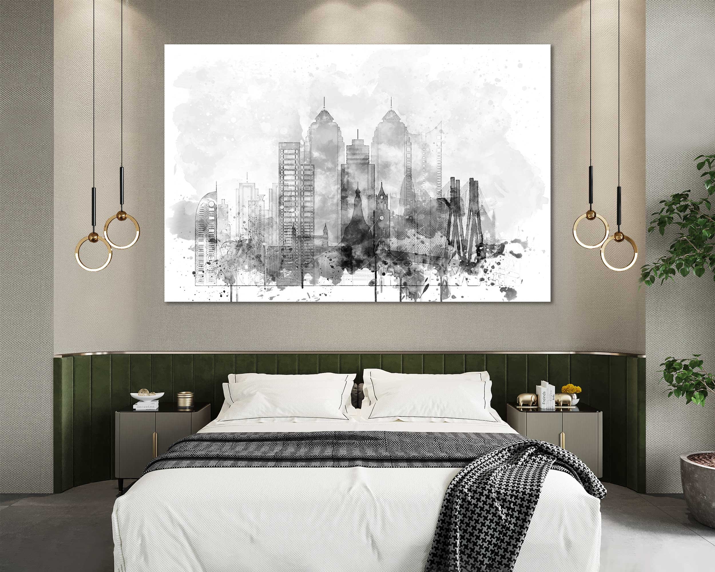 Mumbai Large Wall Art Sale Mumbai Wall Painting Decor Mumbai Etsy UK