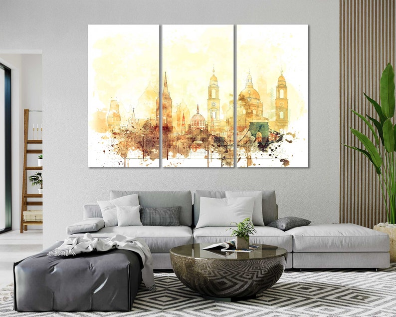 Budapest Watercolor Canvas Prints Wall Art Budapest Artwork Living Room Wall Art Budapest Bedroom Wall Art Sale Modern Style Canvas Set image 5