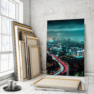Canvas print of Los Angeles, California wall art decor, LA print canvas, Los Angeles painting decor, Los Angeles home decor, California art