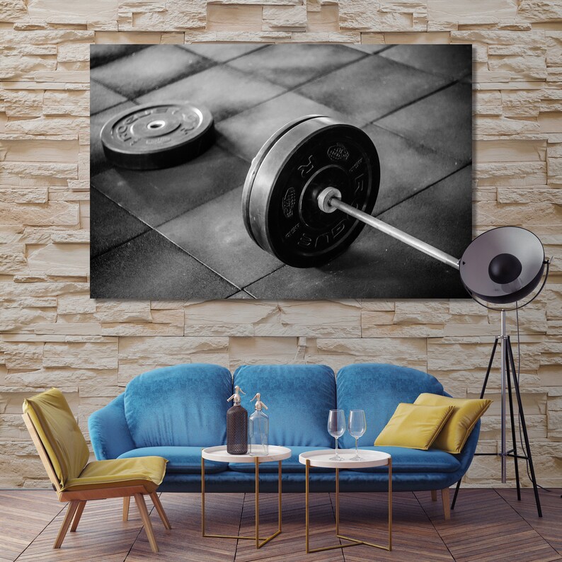Canvas for gym motivation art home gym wall art crossfit wall Etsy