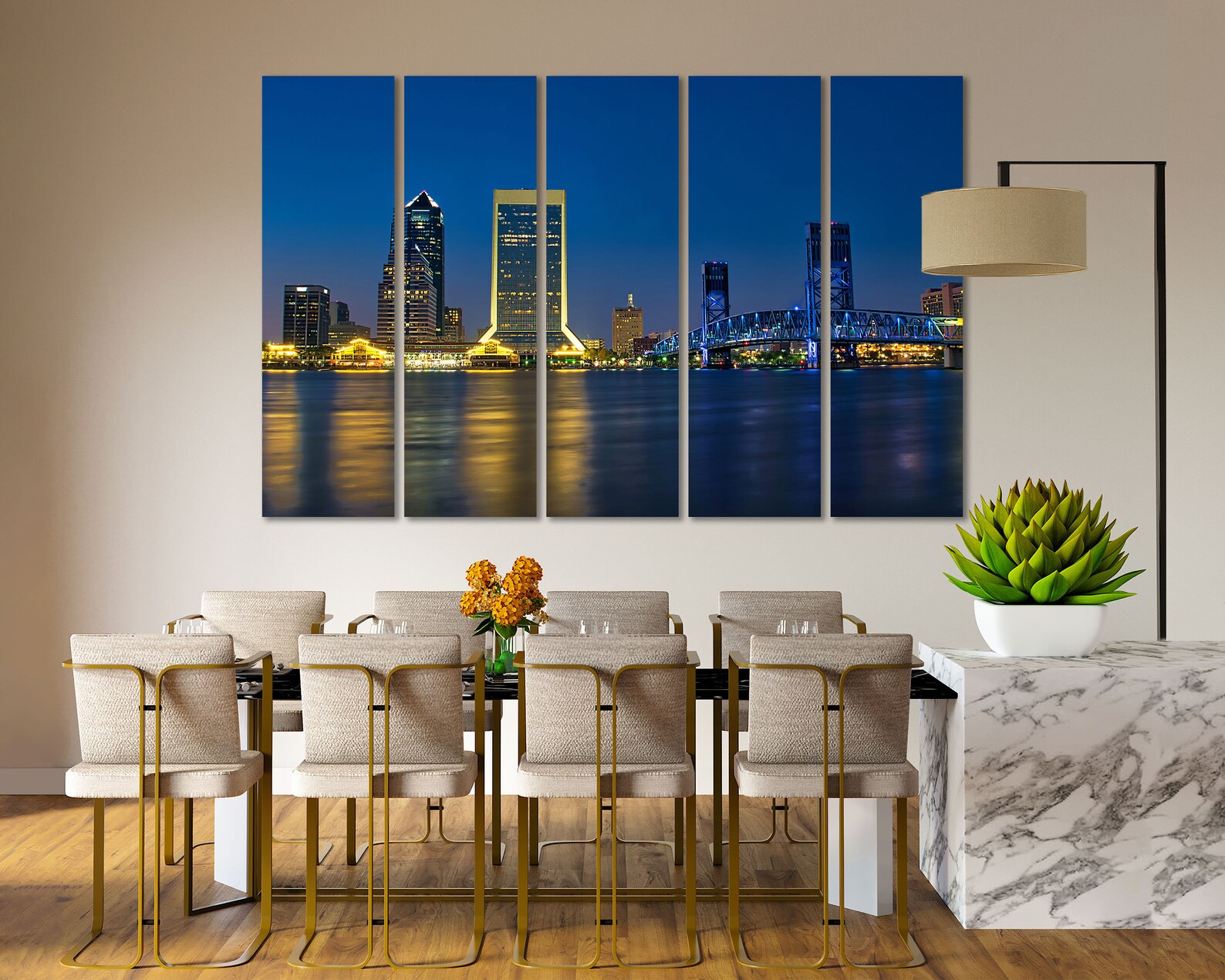 Jacksonville Large Wall Art Sets Jacksonville Florida Wall Etsy