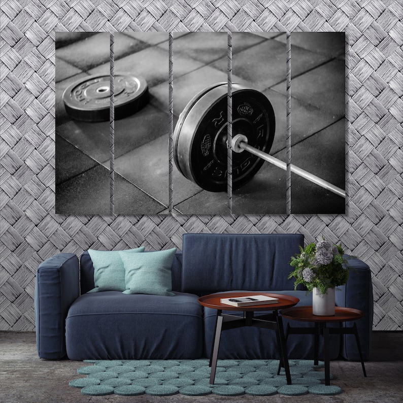 Canvas for gym motivation art home gym wall art crossfit wall Etsy