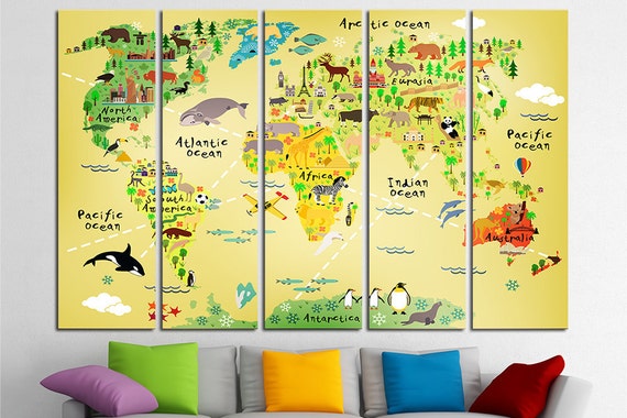 Nursery World Map Wall Art Sets Bedroom Decor - World Map Wall Decor For Nursery Nursery World Map Wall Art Sets Bedroom Decor - World Map Wall Decor For Nursery