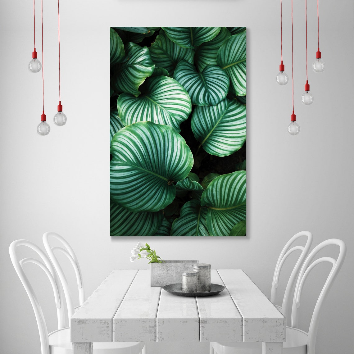 Plants print on canvas art Etsy